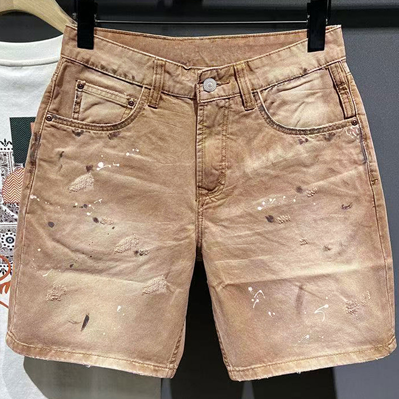 Streetwear Brand Shorts - Hip-Hop Streetwear Men's Denim Shorts Summer
