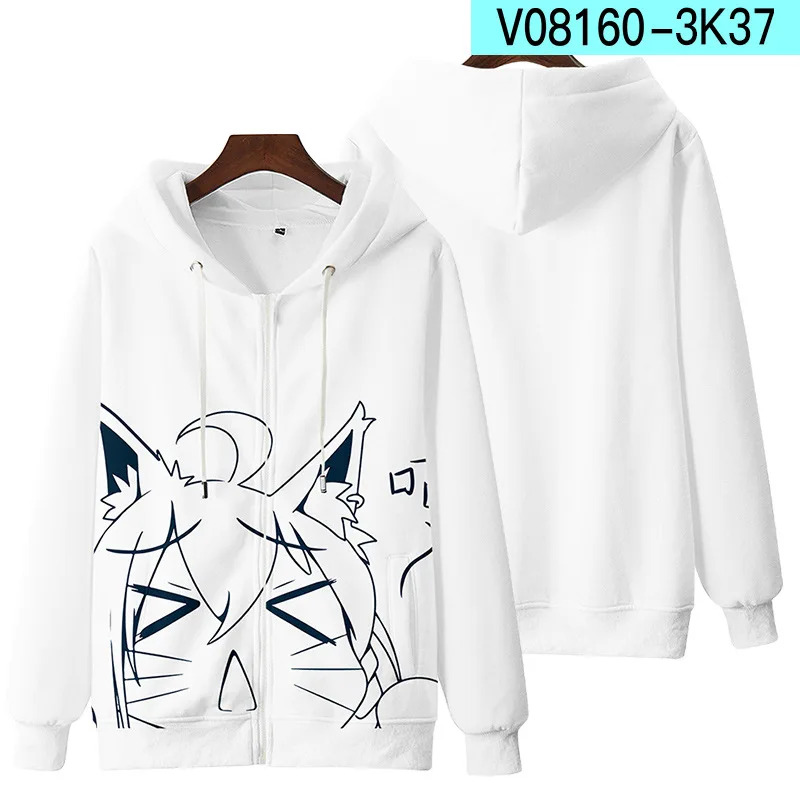 Streetwear Zipper - 25COS3D Anime Shirakami Fubuki 3D Print
