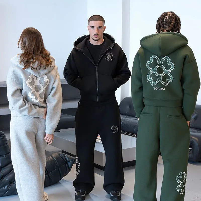 Spring Autumn Oversized 4 Leaf - Streetwear Zipper のレビューと価格