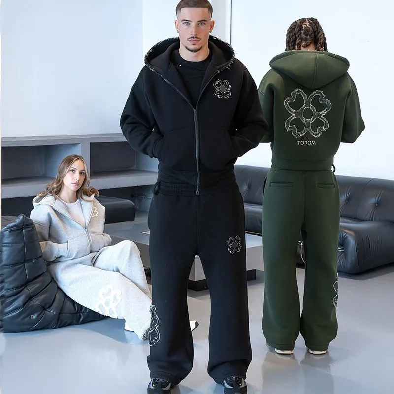Spring Autumn Oversized 4 Leaf - Streetwear Zipper のレビューと価格