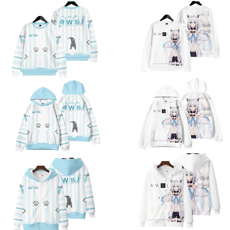 25COS3D Anime Shirakami Fubuki - Streetwear Zipper のレビューと価格