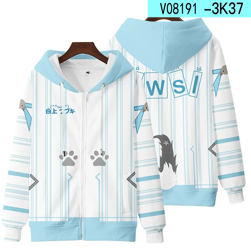 25COS3D Anime Shirakami Fubuki - Streetwear Zipper のレビューと価格