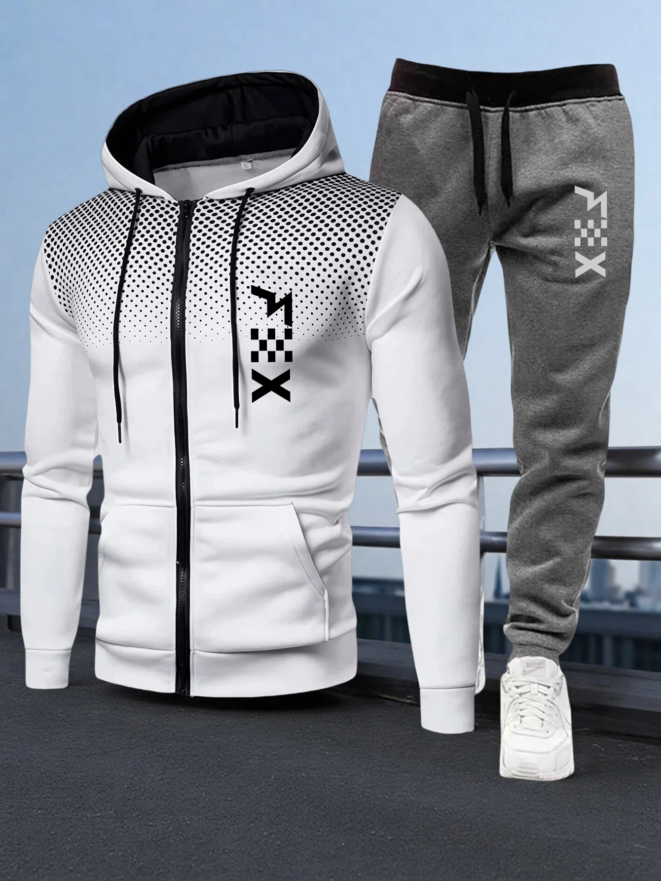 Hot Sales Mens Tracksuit Print - Streetwear Zipper のレビューと価格
