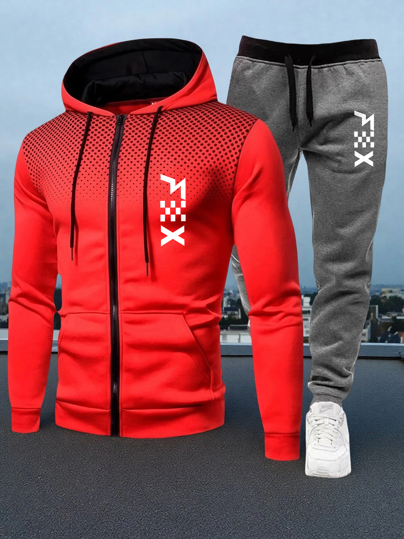 Hot Sales Mens Tracksuit Print - Streetwear Zipper のレビューと価格