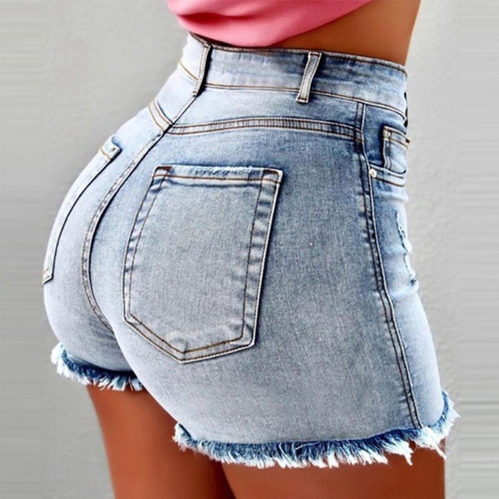 Women's High Waisted Denim Sho - Streetwear Brand Shorts のレビューと価格