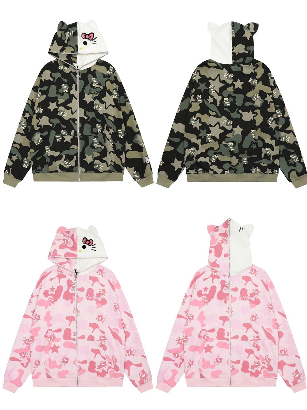 Casual Ins Sanrio Hello Kitty  - Streetwear Zipper のレビューと価格