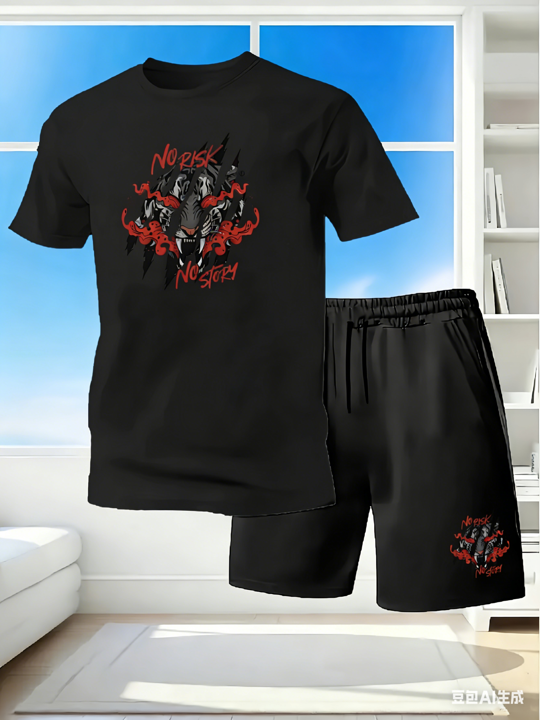 Men's 2Piece Quick Dry Tracksu - Streetwear Brand Shorts のレビューと価格