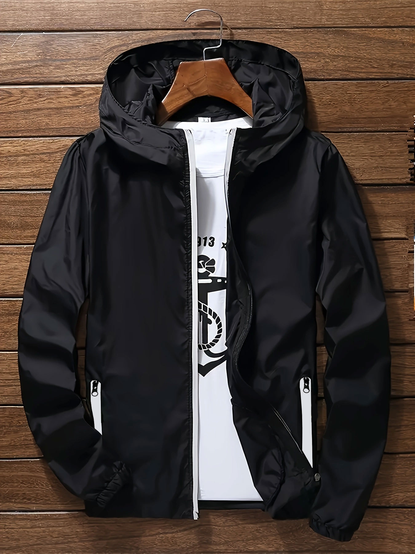 Men's Premium Lightweight Hood - Streetwear Zipper のレビューと価格